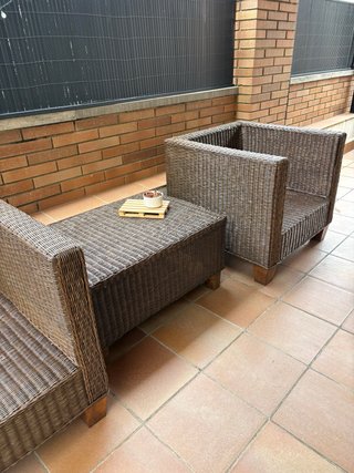 Conjunto Sofá y Sillones Ratán Exterior