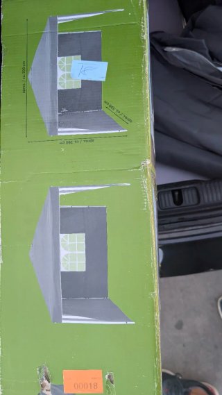 Carpa Plegable Gris rota