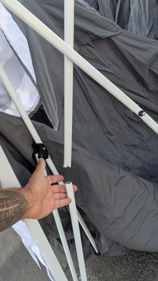 Carpa Plegable Gris rota