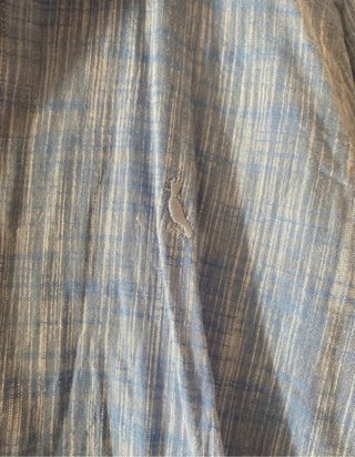 Camisa Lino Azul Talla L