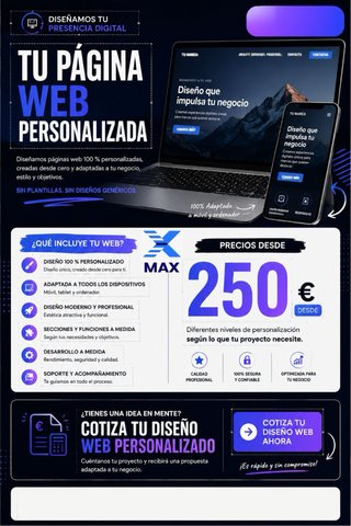 Diseña tu web a medida y haz crecer tu negocio