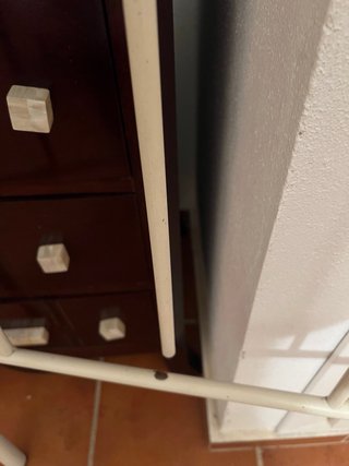 Cabecero forja blanco roto con mariposas