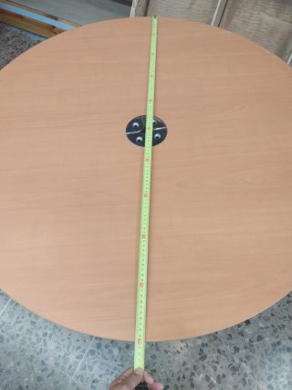 Mesa redonda madera y metal