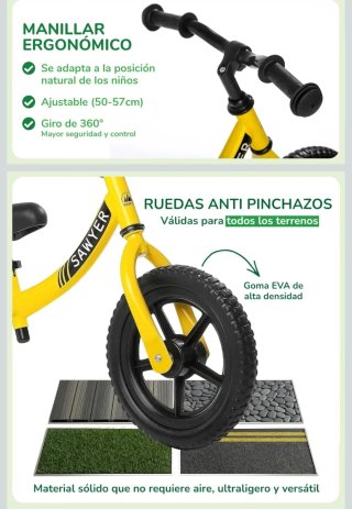 Bicicleta infantil SAWYER amarilla