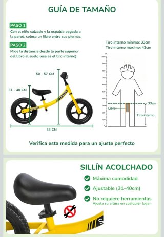 Bicicleta infantil SAWYER amarilla