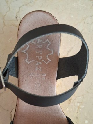 Sandalias cuña yute MARYPAZ negras T40