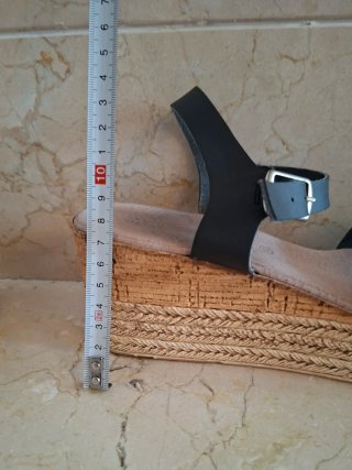 Sandalias cuña yute MARYPAZ negras T40