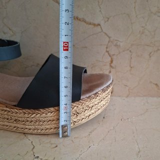 Sandalias cuña yute MARYPAZ negras T40