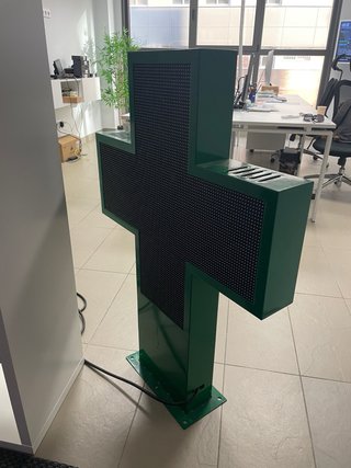 Cruz LED Farmacia Verde