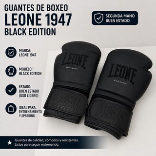Guantes Boxeo Leone 1947 Black Edition