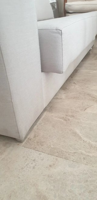 Sofá Cama Chaise Longue Beige/Blanco
