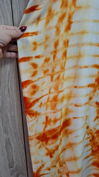 Maxi Vestido Caftán Tie-Dye naranja Talla L NUEVO