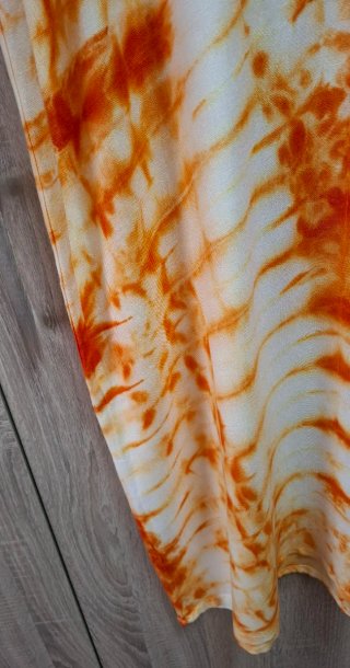 Maxi Vestido Caftán Tie-Dye naranja Talla L NUEVO