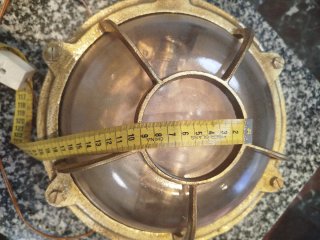Lámpara de bronce estilo barco ojo de buey