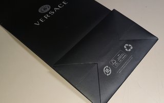 Busta regalo originale Versace nera con manici