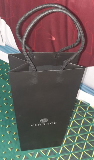 Busta regalo originale Versace nera con manici