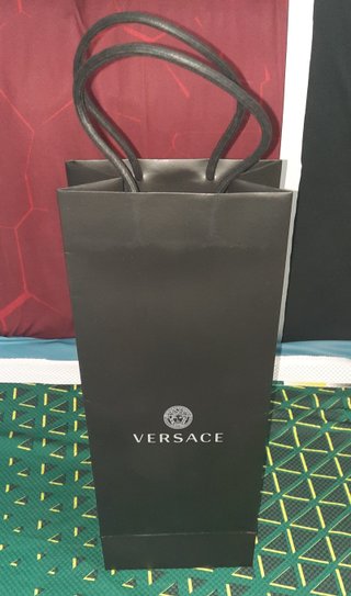 Busta regalo originale Versace nera con manici