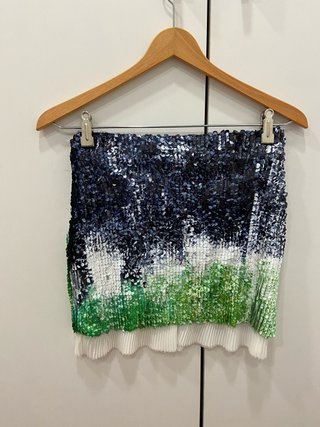 Falda Zara lentejuelas multicolor