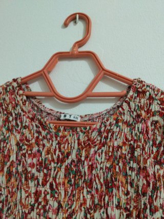 Vestido largo estampado multicolor