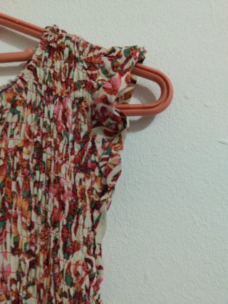 Vestido largo estampado multicolor