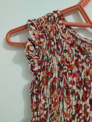 Vestido largo estampado multicolor