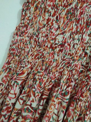 Vestido largo estampado multicolor