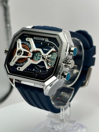 Reloj Poedagar Azul y Plateado