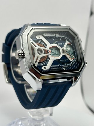 Reloj Poedagar Azul y Plateado