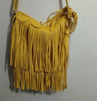 Bolso Flecos Amarillo