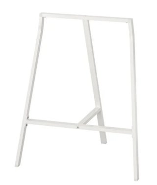 2 Caballetes IKEA LERBERG Metal Blanco