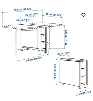 Mesa Abatible IKEA Madera