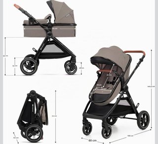 Carro bebé 3 en 1 ESME Beige + Accesorios