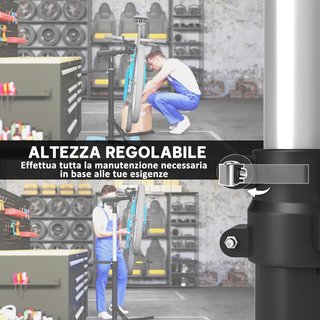 Soporte para Reparación de Bicicletas, Soporte de Mantenimiento de Bicicletas con Altura Ajustable, Giratorio a 360° y Plegable, Soporte de Mantenimiento de Bicicletas, para Universal Máximo 40 Kg...