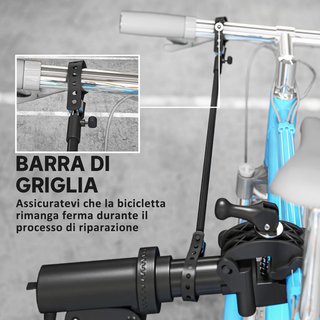 Soporte para Reparación de Bicicletas, Soporte de Mantenimiento de Bicicletas con Altura Ajustable, Giratorio a 360° y Plegable, Soporte de Mantenimiento de Bicicletas, para Universal Máximo 40 Kg...