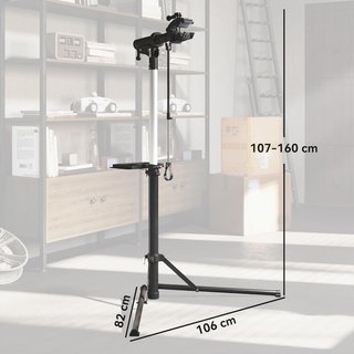 Soporte para Reparación de Bicicletas, Soporte de Mantenimiento de Bicicletas con Altura Ajustable, Giratorio a 360° y Plegable, Soporte de Mantenimiento de Bicicletas, para Universal Máximo 40 Kg...