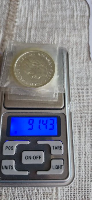 Lote 5 Monedas Plata España Juan Carlos I