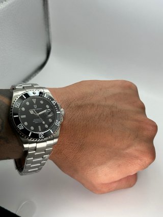 Reloj Pagani Design Automático 1639 Negro/Plata