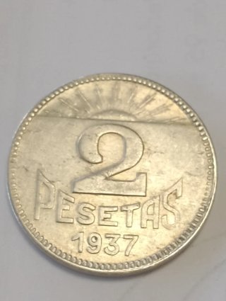 Moneda 2 Pesetas 1937 España