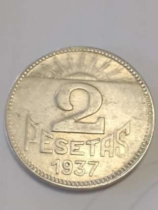 Moneda 2 Pesetas 1937 España