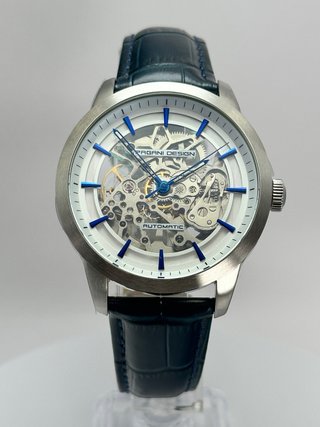 Reloj Pagani Design Automático Esqueleto Azul 1638