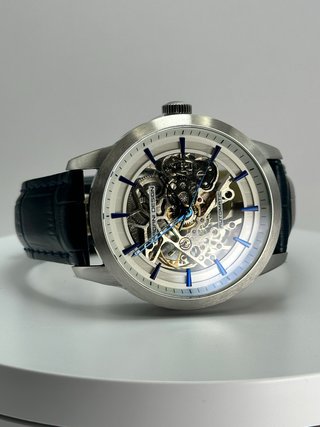 Reloj Pagani Design Automático Esqueleto Azul 1638