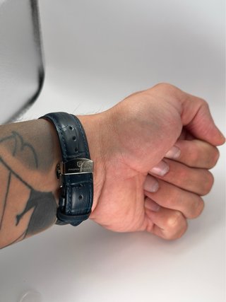 Reloj Pagani Design Automático Esqueleto Azul 1638