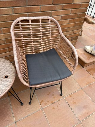 Conjunto Terraza Ratán: 2 Sillones + Mesa