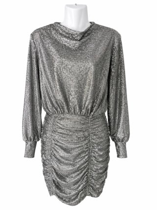 Vestido plateado lentejuelas talla S