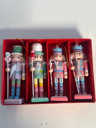 Set 4 Schiaccianoci Decorazioni Natalizie