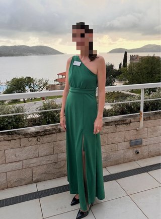 Vestido largo verde de fiesta