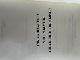 Compendio de derecho de la persona y del patrimoni