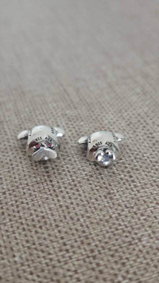 Disney Mickey y Minnie Charm Plata y Rojo