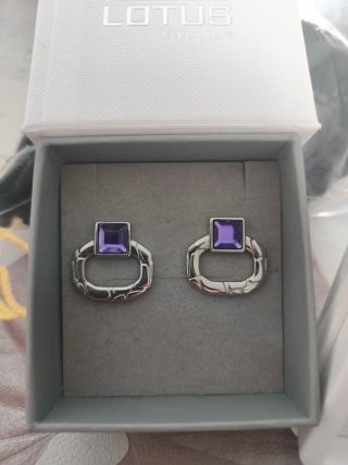 Conjunto Lotus Plata y Morado