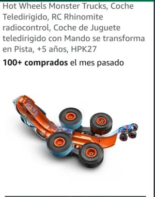 Coche RC Hot Wheels Monster Trucks Rhinomite